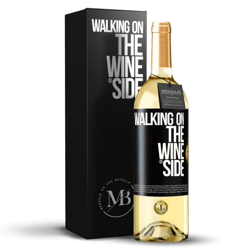 29,95 € Envoi gratuit | Vin blanc Édition WHITE Walking on the Wine Side® Étiquette Noire. Étiquette personnalisable Vin jeune Récolte 2022 Verdejo