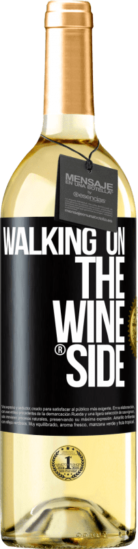 29,95 € | Vinho branco Edição WHITE Walking on the Wine Side® Etiqueta Preta. Etiqueta personalizável Vinho jovem Colheita 2024 Verdejo