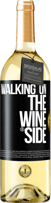 29,95 € Envio grátis | Vinho branco Edição WHITE Walking on the Wine Side® Etiqueta Preta. Etiqueta personalizável Vinho jovem Colheita 2025 Verdejo