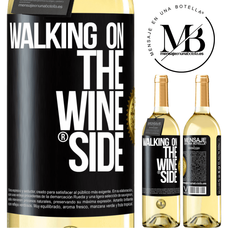 29,95 € Бесплатная доставка | Белое вино Издание WHITE Walking on the Wine Side® Черная метка. Настраиваемая этикетка Молодое вино Урожай 2025 Verdejo