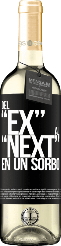 29,95 € | Vin blanc Édition WHITE Du EX au NEXT en une gorgée Étiquette Noire. Étiquette personnalisable Vin jeune Récolte 2023 Verdejo