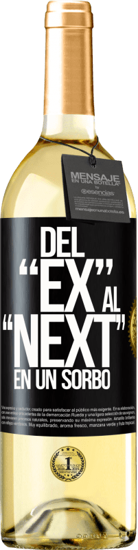 29,95 € | Vino Blanco Edición WHITE Del EX al NEXT en un sorbo Etiqueta Negra. Etiqueta personalizable Vino joven Cosecha 2025 Verdejo