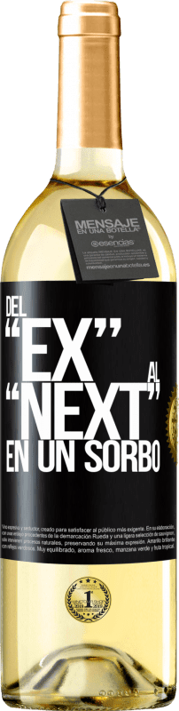 29,95 € | Weißwein WHITE Ausgabe Del EX al NEXT en un sorbo Schwarzes Etikett. Anpassbares Etikett Junger Wein Ernte 2023 Verdejo