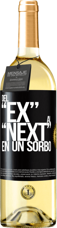 29,95 € | Vino bianco Edizione WHITE Del EX al NEXT en un sorbo Etichetta Nera. Etichetta personalizzabile Vino giovane Raccogliere 2023 Verdejo