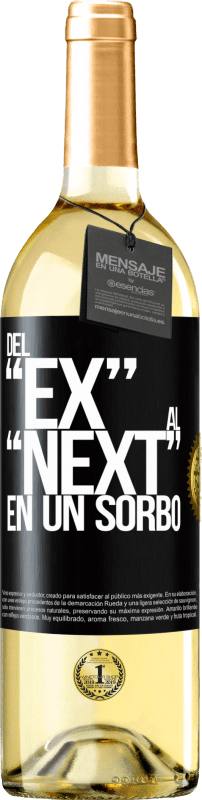 29,95 € | Vinho branco Edição WHITE Del EX al NEXT en un sorbo Etiqueta Preta. Etiqueta personalizável Vinho jovem Colheita 2024 Verdejo