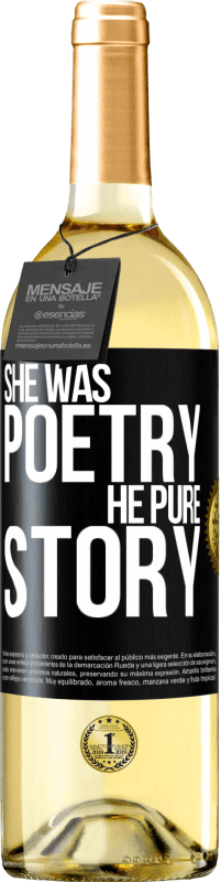 29,95 € | White Wine WHITE Edition She was poetry, he pure story Black Label. Customizable label Young wine Harvest 2024 Verdejo