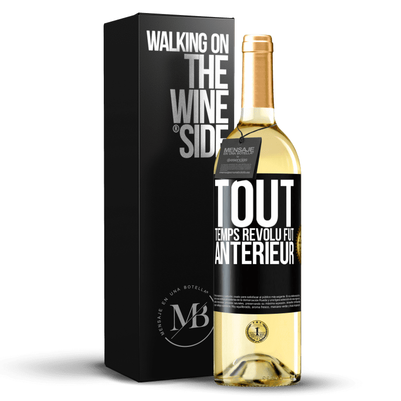 29,95 € Envoi gratuit | Vin blanc Édition WHITE Tout temps révolu fut antérieur Étiquette Noire. Étiquette personnalisable Vin jeune Récolte 2024 Verdejo