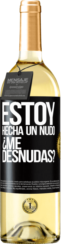 29,95 € | White Wine WHITE Edition Estoy hecha un nudo. ¿Me desnudas? Black Label. Customizable label Young wine Harvest 2023 Verdejo