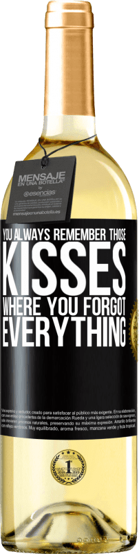 29,95 € | White Wine WHITE Edition You always remember those kisses where you forgot everything Black Label. Customizable label Young wine Harvest 2024 Verdejo