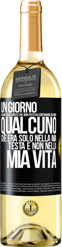 29,95 € | Vino bianco Edizione WHITE Un giorno mi sono reso conto che non potevo continuare ad amare qualcuno che era solo nella mia testa e non nella mia vita Etichetta Nera. Etichetta personalizzabile Vino giovane Raccogliere 2024 Verdejo