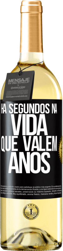 29,95 € | Vinho branco Edição WHITE Há segundos na vida que valem anos Etiqueta Preta. Etiqueta personalizável Vinho jovem Colheita 2024 Verdejo