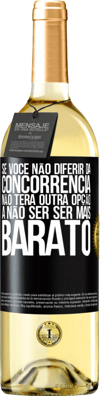 «Se você não diferir da concorrência, não terá outra opção a não ser ser mais barato» Edição WHITE