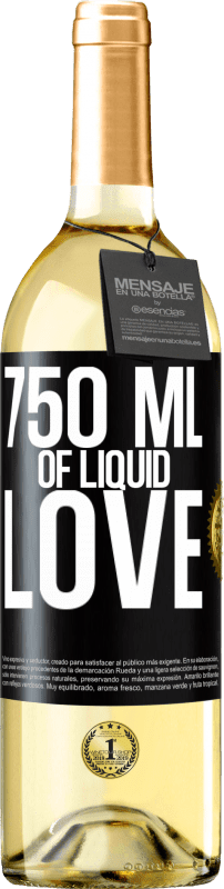 29,95 € | Белое вино Издание WHITE 750 мл жидкой любви Черная метка. Настраиваемая этикетка Молодое вино Урожай 2023 Verdejo