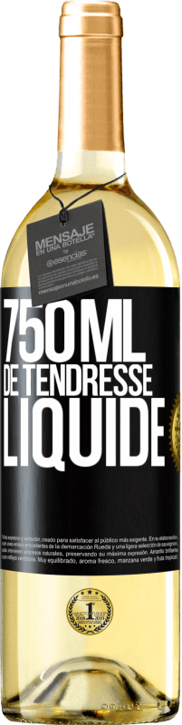 29,95 € | Vin blanc Édition WHITE 750 ml de tendresse liquide Étiquette Noire. Étiquette personnalisable Vin jeune Récolte 2023 Verdejo