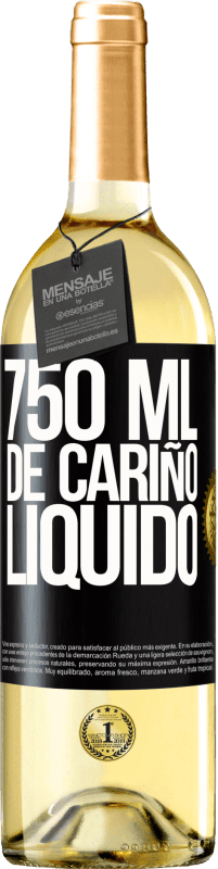 29,95 € | Vino Blanco Edición WHITE 750 ml. de cariño líquido Etiqueta Negra. Etiqueta personalizable Vino joven Cosecha 2023 Verdejo