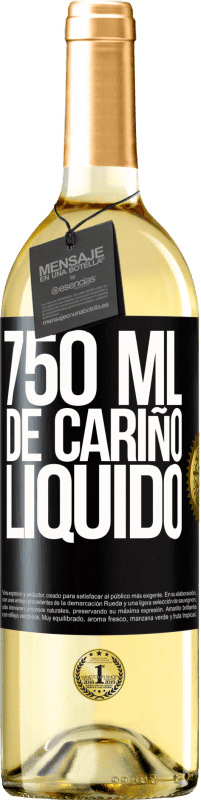 29,95 € | Vino Blanco Edición WHITE 750 ml. de cariño líquido Etiqueta Negra. Etiqueta personalizable Vino joven Cosecha 2024 Verdejo