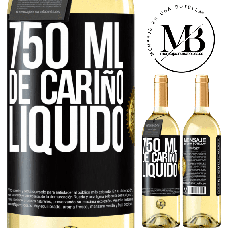29,95 € Envío gratis | Vino Blanco Edición WHITE 750 ml. de cariño líquido Etiqueta Negra. Etiqueta personalizable Vino joven Cosecha 2025 Verdejo
