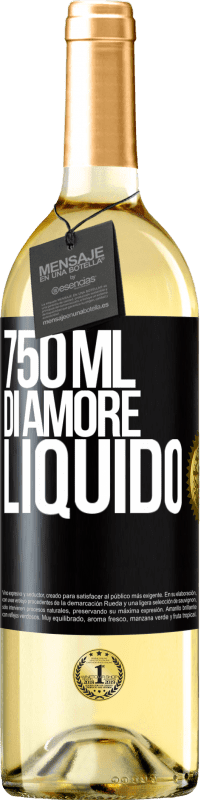 29,95 € | Vino bianco Edizione WHITE 750 ml di amore liquido Etichetta Nera. Etichetta personalizzabile Vino giovane Raccogliere 2023 Verdejo