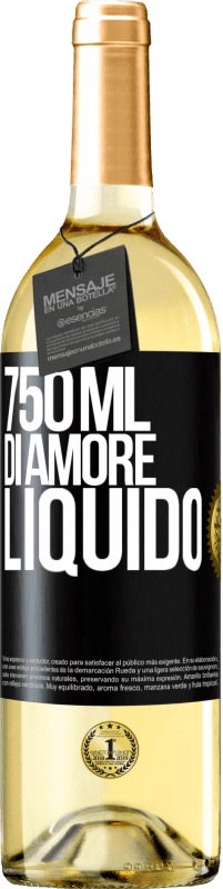 29,95 € | Vino bianco Edizione WHITE 750 ml di amore liquido Etichetta Nera. Etichetta personalizzabile Vino giovane Raccogliere 2024 Verdejo