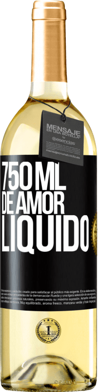 29,95 € | Vinho branco Edição WHITE 750 ml de amor líquido Etiqueta Preta. Etiqueta personalizável Vinho jovem Colheita 2023 Verdejo