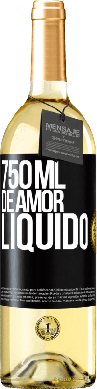 29,95 € | Vinho branco Edição WHITE 750 ml de amor líquido Etiqueta Preta. Etiqueta personalizável Vinho jovem Colheita 2024 Verdejo