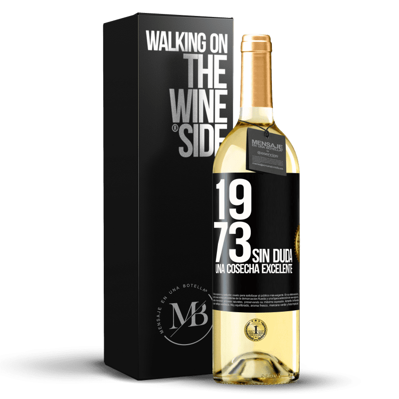 29,95 € Envoi gratuit | Vin blanc Édition WHITE 1973. Sans aucun doute, une excellente récolte Étiquette Noire. Étiquette personnalisable Vin jeune Récolte 2022 Verdejo