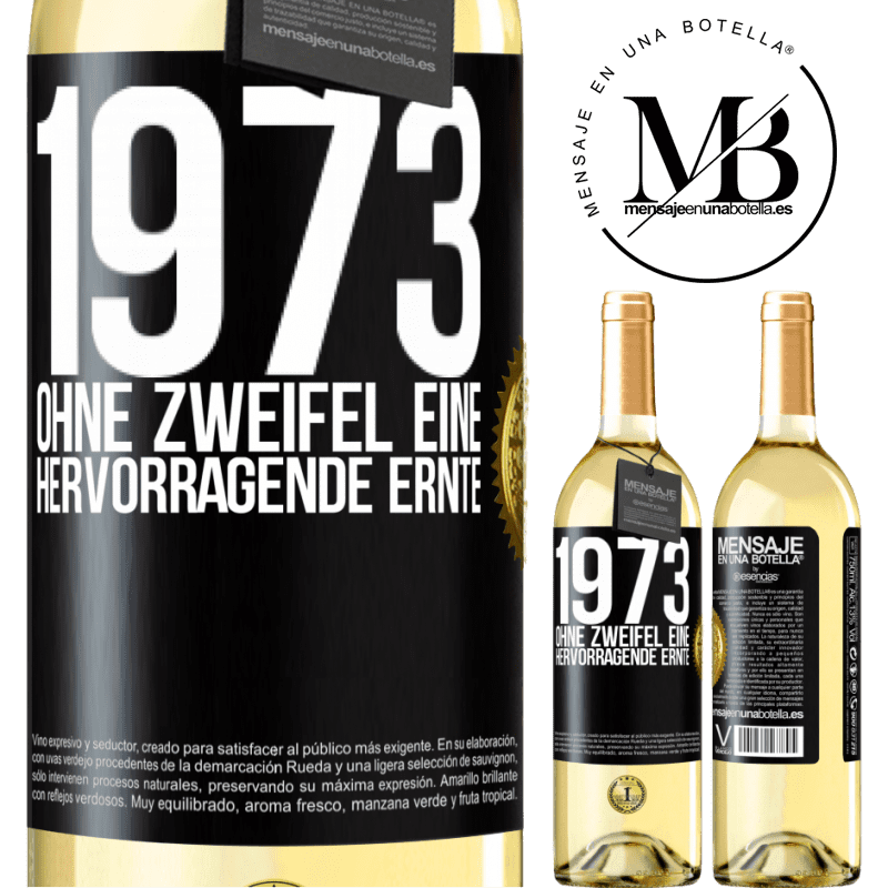 29,95 € Kostenloser Versand | Weißwein WHITE Ausgabe 1973. Ohne Zweifel eine hervorragende Ernte Schwarzes Etikett. Anpassbares Etikett Junger Wein Ernte 2025 Verdejo