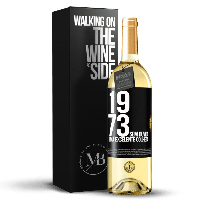 29,95 € Envio grátis | Vinho branco Edição WHITE 1973. Sem dúvida, uma excelente colheita Etiqueta Preta. Etiqueta personalizável Vinho jovem Colheita 2023 Verdejo