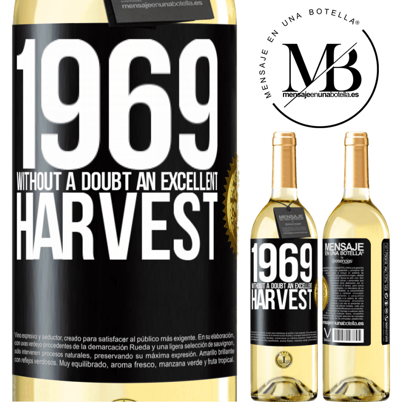 29,95 € Free Shipping | White Wine WHITE Edition 1969. Without a doubt, an excellent harvest Black Label. Customizable label Young wine Harvest 2022 Verdejo