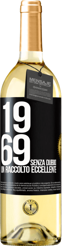 29,95 € | Vino bianco Edizione WHITE 1969. Senza dubbio, un raccolto eccellente Etichetta Nera. Etichetta personalizzabile Vino giovane Raccogliere 2023 Verdejo