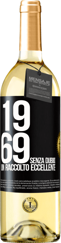 29,95 € | Vino bianco Edizione WHITE 1969. Senza dubbio, un raccolto eccellente Etichetta Nera. Etichetta personalizzabile Vino giovane Raccogliere 2024 Verdejo