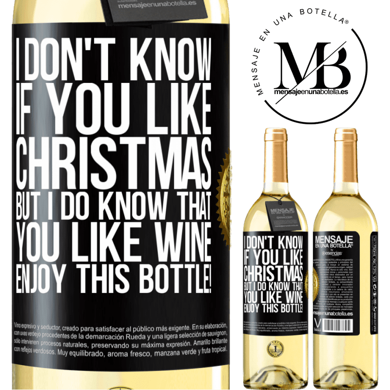 29,95 € Free Shipping | White Wine WHITE Edition I don't know if you like Christmas, but I do know that you like wine. Enjoy this bottle! Black Label. Customizable label Young wine Harvest 2025 Verdejo