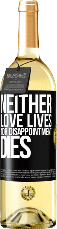 29,95 € Free Shipping | White Wine WHITE Edition Neither love lives, nor disappointment dies Black Label. Customizable label Young wine Harvest 2025 Verdejo