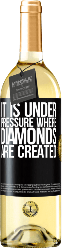 29,95 € 免费送货 | 白葡萄酒 WHITE版 制造钻石的压力很大 黑标. 可自定义的标签 青年酒 收成 2023 Verdejo
