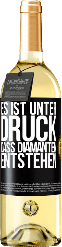 29,95 € | Weißwein WHITE Ausgabe Es ist unter Druck, dass Diamanten entstehen Schwarzes Etikett. Anpassbares Etikett Junger Wein Ernte 2025 Verdejo