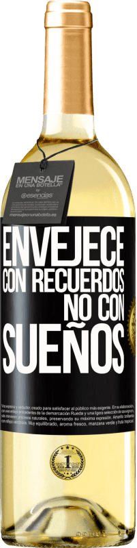 29,95 € | Vino Blanco Edición WHITE Envejece con recuerdos, no con sueños Etiqueta Negra. Etiqueta personalizable Vino joven Cosecha 2023 Verdejo