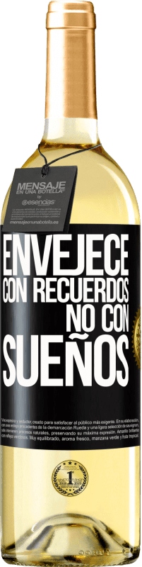 29,95 € | Vino Blanco Edición WHITE Envejece con recuerdos, no con sueños Etiqueta Negra. Etiqueta personalizable Vino joven Cosecha 2024 Verdejo