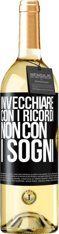 29,95 € | Vino bianco Edizione WHITE Invecchiare con i ricordi, non con i sogni Etichetta Nera. Etichetta personalizzabile Vino giovane Raccogliere 2024 Verdejo