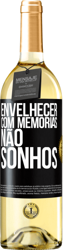 29,95 € | Vinho branco Edição WHITE Envelhecer com memórias, não sonhos Etiqueta Preta. Etiqueta personalizável Vinho jovem Colheita 2025 Verdejo