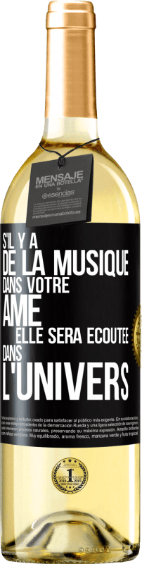 29,95 € Envoi gratuit | Vin blanc Édition WHITE S'il y a de la musique dans votre âme elle sera écoutée dans l'univers Étiquette Noire. Étiquette personnalisable Vin jeune Récolte 2025 Verdejo