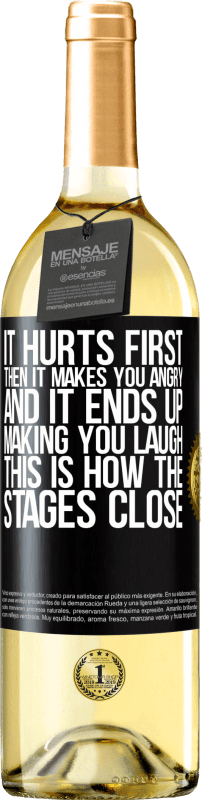 29,95 € | White Wine WHITE Edition It hurts first, then it makes you angry, and it ends up making you laugh. This is how the stages close Black Label. Customizable label Young wine Harvest 2025 Verdejo