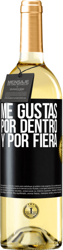 29,95 € | Vino Blanco Edición WHITE Me gustas por dentro y por fiera Etiqueta Negra. Etiqueta personalizable Vino joven Cosecha 2023 Verdejo