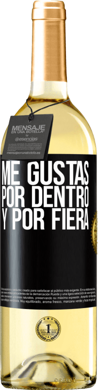 29,95 € | Vino Blanco Edición WHITE Me gustas por dentro y por fiera Etiqueta Negra. Etiqueta personalizable Vino joven Cosecha 2024 Verdejo