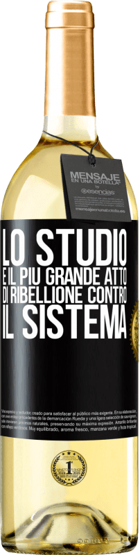 29,95 € | Vino bianco Edizione WHITE Lo studio è il più grande atto di ribellione contro il sistema Etichetta Nera. Etichetta personalizzabile Vino giovane Raccogliere 2025 Verdejo