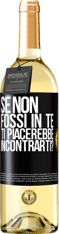 29,95 € | Vino bianco Edizione WHITE Se non fossi in te, ti piacerebbe incontrarti? Etichetta Nera. Etichetta personalizzabile Vino giovane Raccogliere 2024 Verdejo