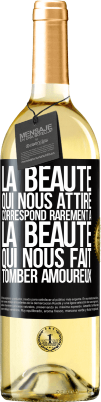 29,95 € | Vin blanc Édition WHITE La beauté qui nous attire correspond rarement à la beauté qui nous fait tomber amoureux Étiquette Noire. Étiquette personnalisable Vin jeune Récolte 2024 Verdejo