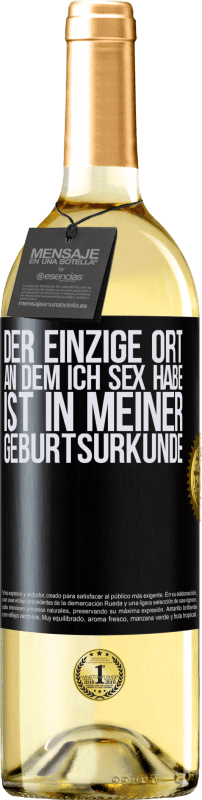 «Der einzige Ort, an dem ich Sex habe, ist in meiner Geburtsurkunde» WHITE Ausgabe