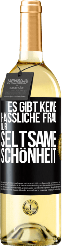 29,95 € | Weißwein WHITE Ausgabe Es gibt keine hässliche Frau, nur seltsame Schönheit Schwarzes Etikett. Anpassbares Etikett Junger Wein Ernte 2024 Verdejo