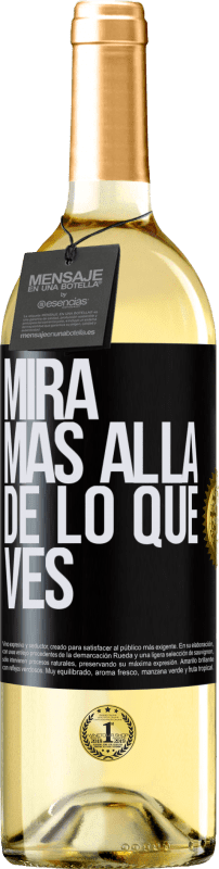 29,95 € | Vino Blanco Edición WHITE Mira más allá de lo que ves Etiqueta Negra. Etiqueta personalizable Vino joven Cosecha 2024 Verdejo