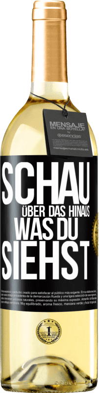 29,95 € | Weißwein WHITE Ausgabe Schau über das hinaus, was du siehst Schwarzes Etikett. Anpassbares Etikett Junger Wein Ernte 2024 Verdejo